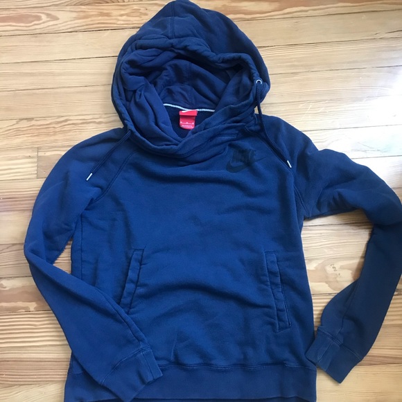Nike Tops - Navy blue cowl neck hoodie
